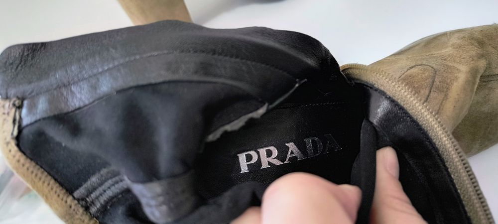 Skórzane botki Prada r.36