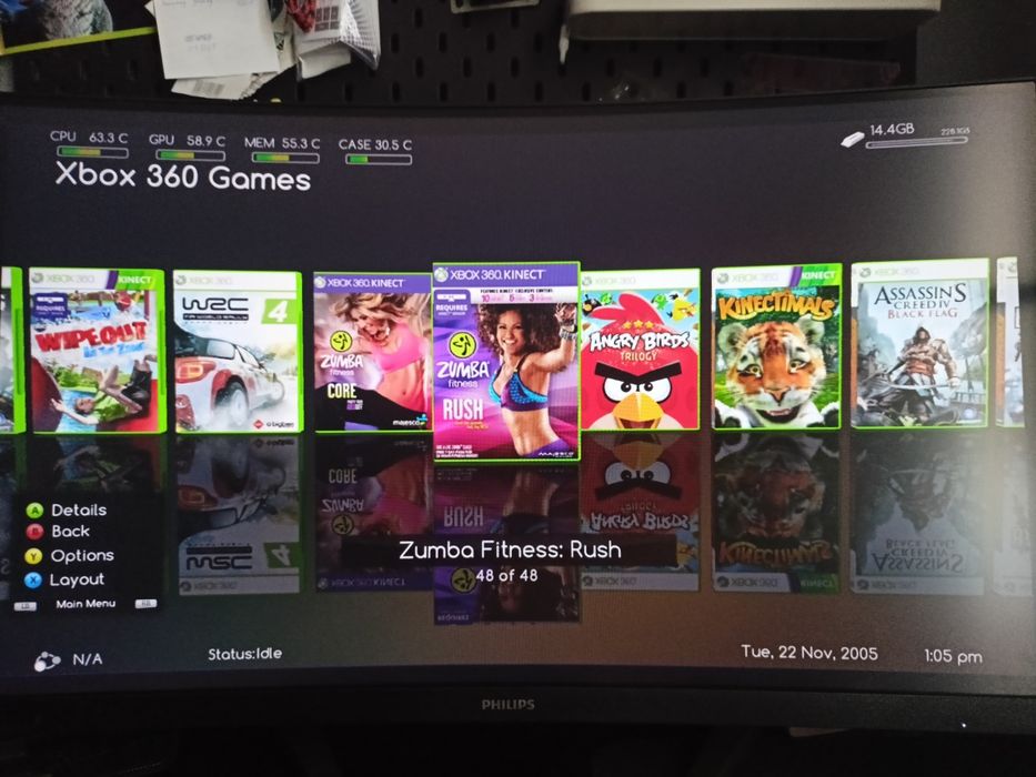 Cały zestaw Xbox 360 z grami.