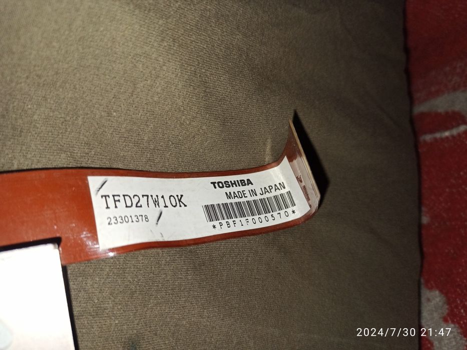 Toshiba 39D9UXR лінза проекційного телевізора та матриця TFD27W10K