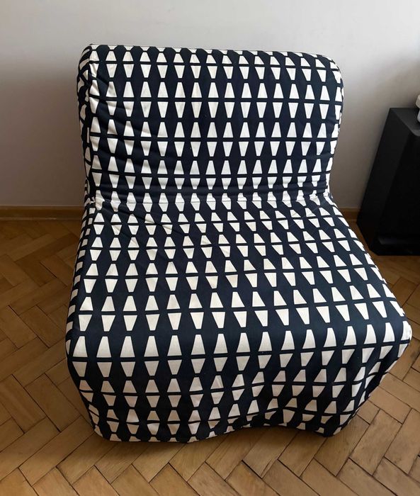 IKEA LYCKSELE – fotel rozkładany / łóżko 80×188 cm