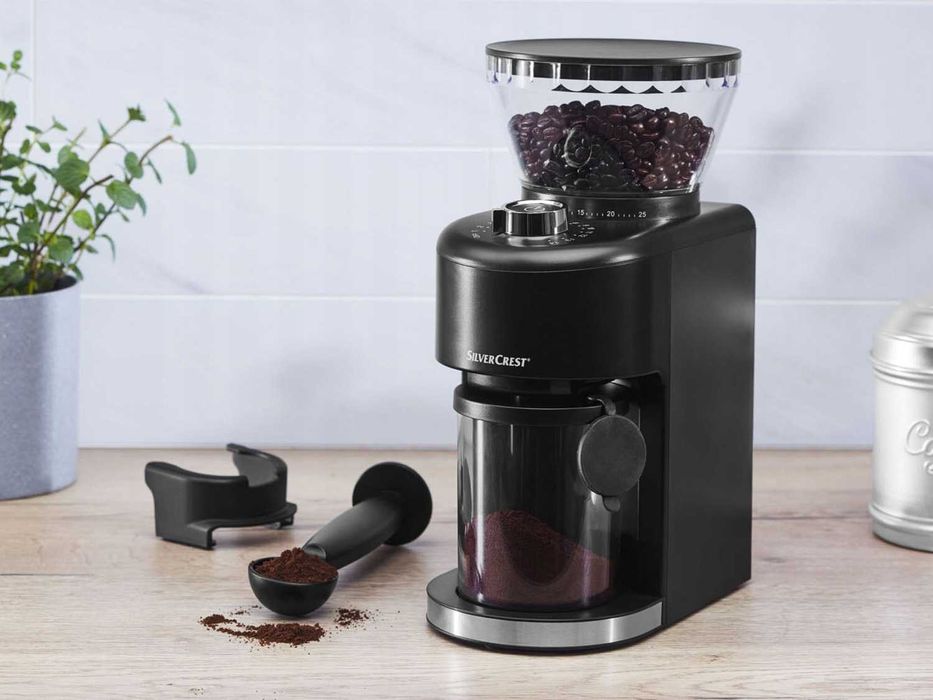 Młynek do mielenia kawy elektryczny automatyczny SilverCrest czarny