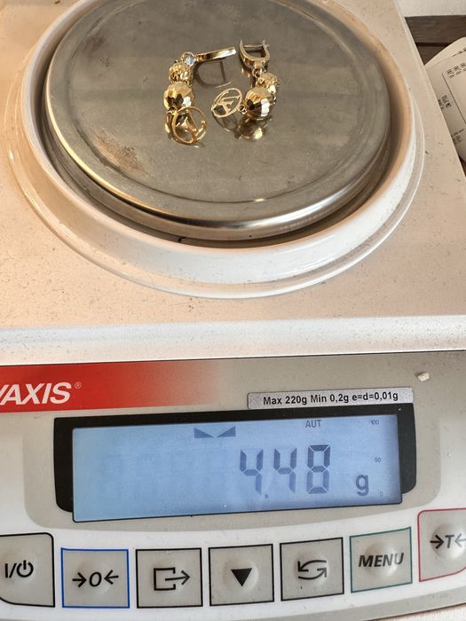 Złote długie kolczyki próba 585