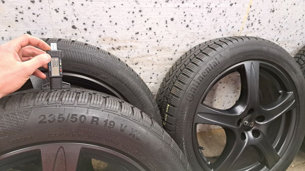 Alufelgi 19  Czarne Audi SQ5  5x112 Opony Zimowe  235/50/19  Continent