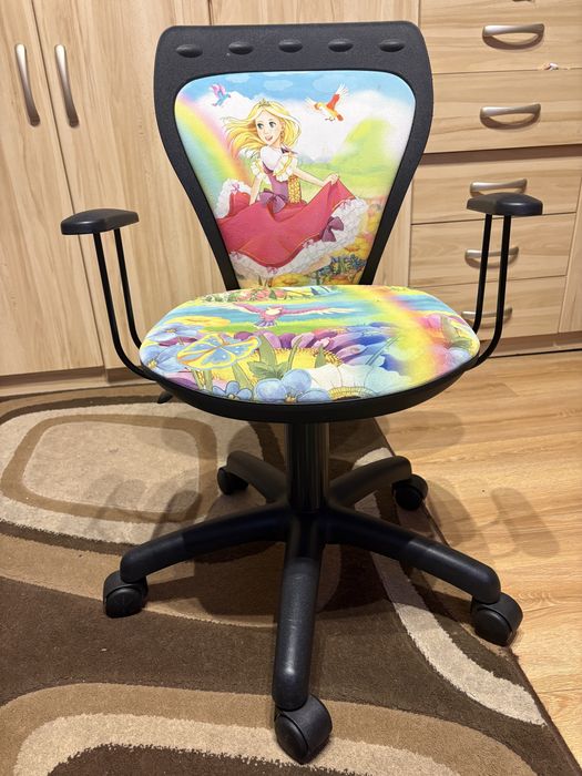 Fotel obrotowy krzesło regulowane do biurka dla dziewczynki kolorowe