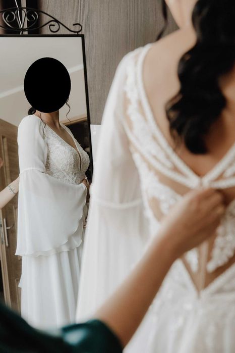 Suknia ślubna (na wzrost 179 cm + 7 cm obcas)