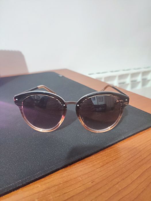 Óculos de sol castanhos mais caixa de óculos PARFOIS