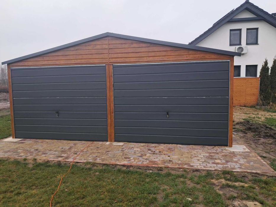 Garaż blaszany 6x5 Wzmocniony PROFILAMI. Producent SZYBKA REALIZACJA