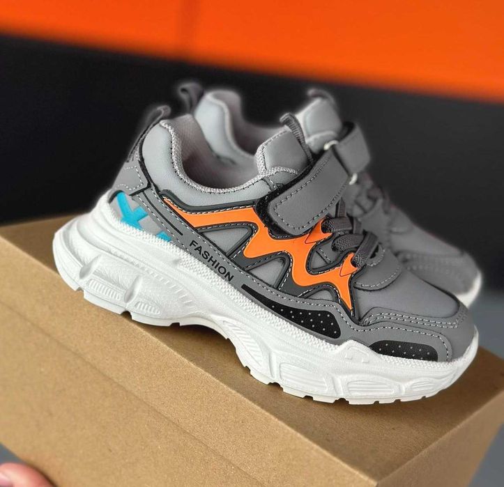 Детские кожаные кроссовки серые для детей натуральная кожа