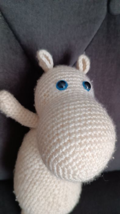Muminek ręcznie robiony na szydełku, Moomin, handmade, uroczy