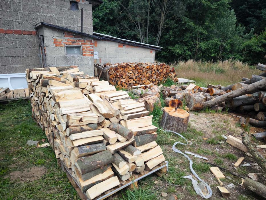 Drewno kominkowe BUK (Ułożone!) | Cięcie, Rąbanie, Układanie