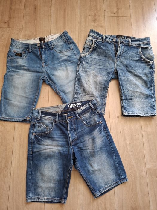 Krótkie spodenki jeansowe męskie 3 sztuki rozm.30 i 31