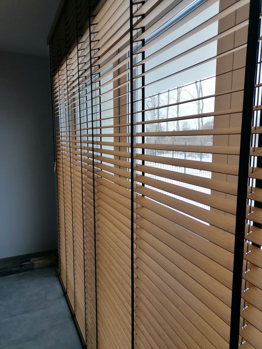 Żaluzje drewniane bambusowe ceny producenta kobylka