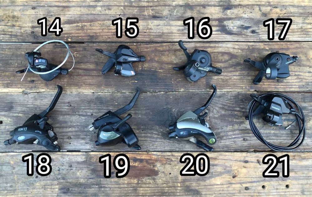 Манетки/моноблоки Shimano, Sram, SLX, LX, XT, Deore