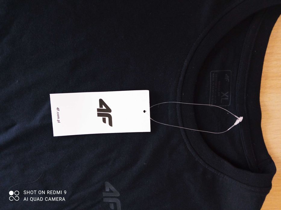 NOWY! T-shirt 4F koszulka, czarny, męski XL duży