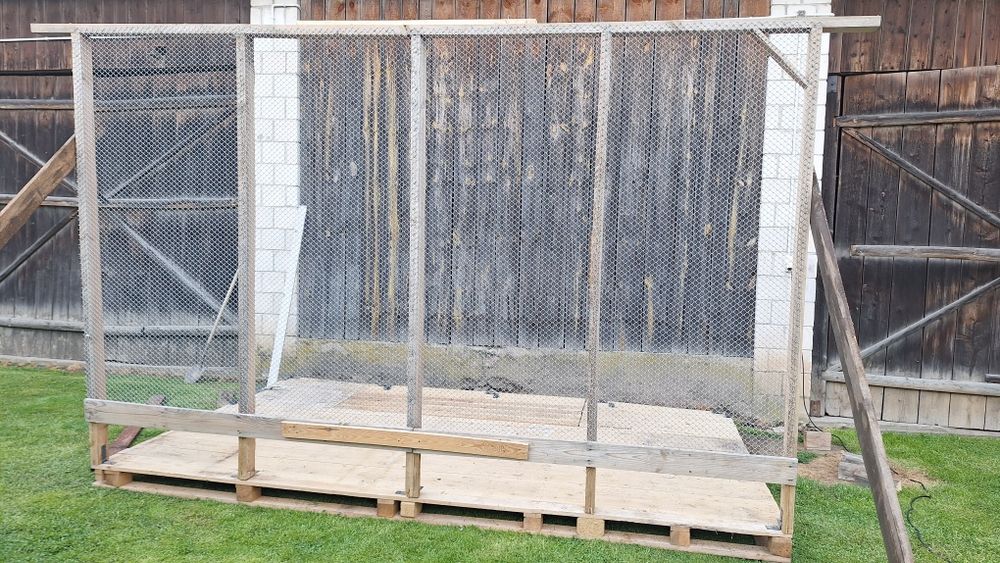 Woliera dla papug klatka na papugi szer.4m wys.2.5m dl.2.4m