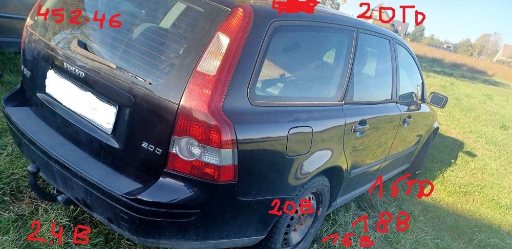 częsci volvo v50 ,s40 s80wszystko jest 18b 16td 2.0td 24b skóra 452-46