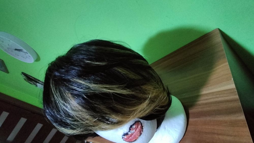 Krótka peruka z ludzkich włosów