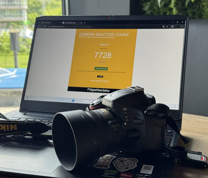 Фотопарат Nikon d5100 пробіг 7728
