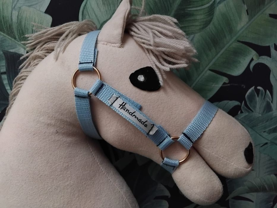 Kantar dla hobby horse A3, niebieski, hand made