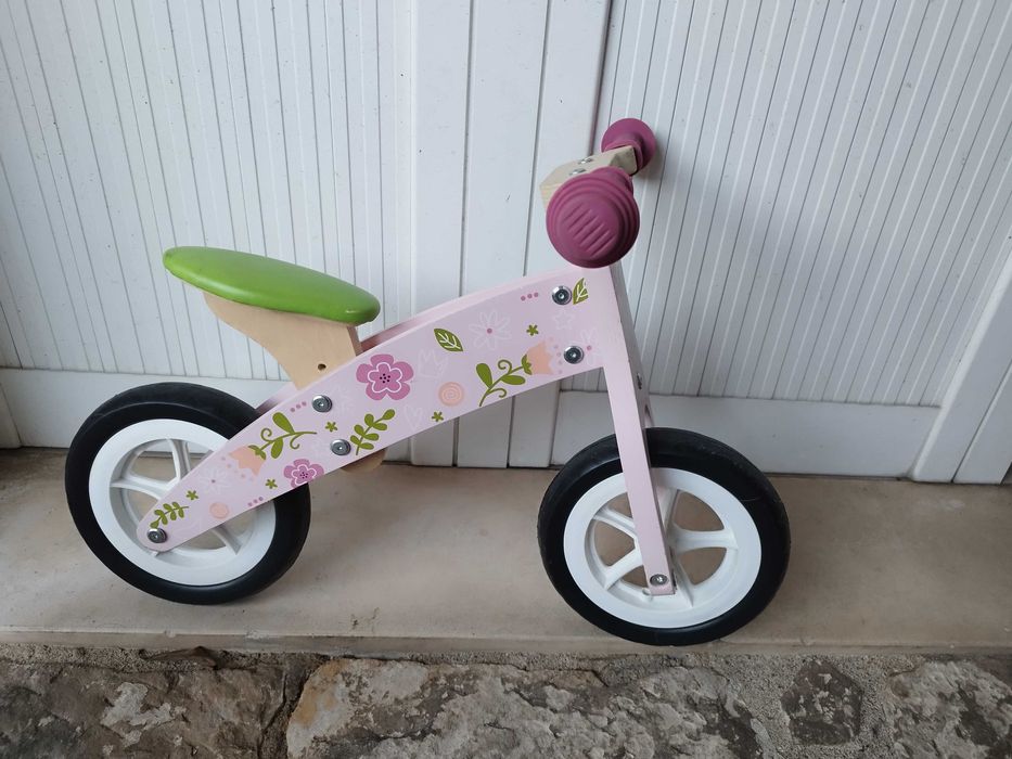 Bicicleta de equilíbrio madeira - menina