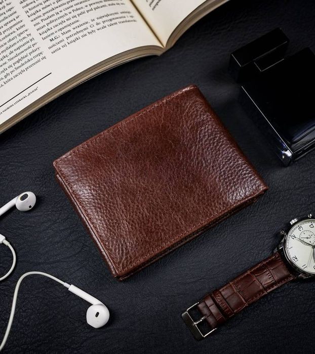 portfel męski brązowy rovicky