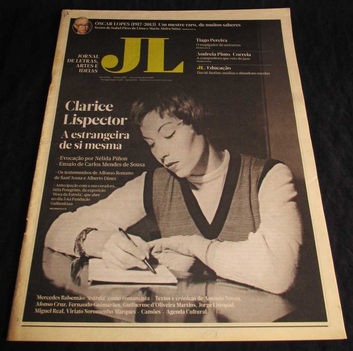 Jornal de Letras Artes e Ideias Clarice Lispector A estrangeira de si mesma