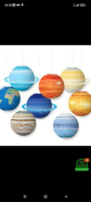 Balões lanternas decorativas para festa espaço planetas NOVO