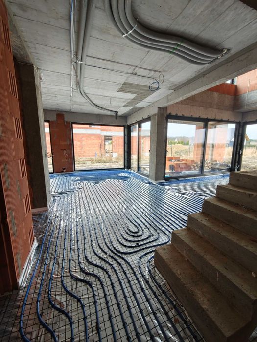 Wylewki maszynowe, posadzki cementowe, ogrzewanie podłogowe REKUPERACJA, INSTALACJE WOD-KAN, Klimatyzacja, Kotłownie Gazowe Pompy Ciepła