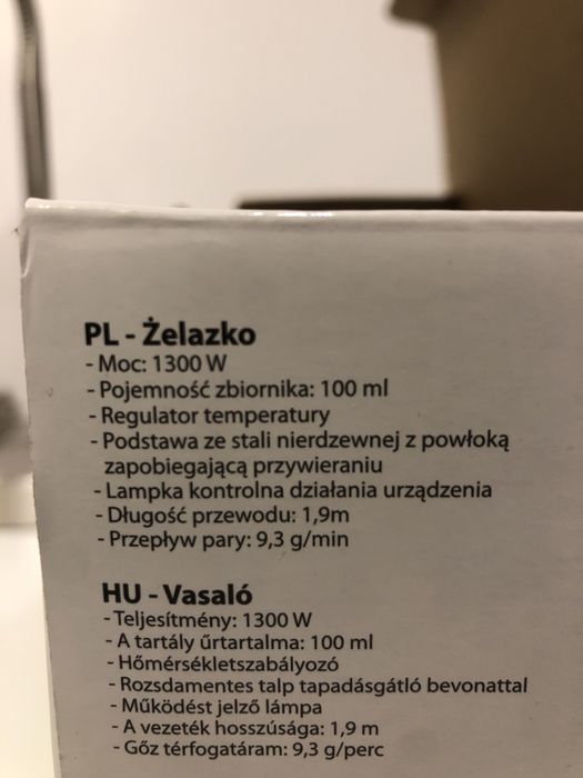 Nowe żelasko Selecline 1300w