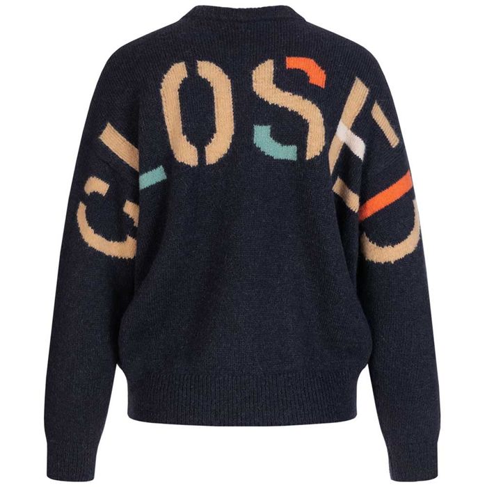 альпака вовна L XL обємний вʼязаний светр темно синій жіночий