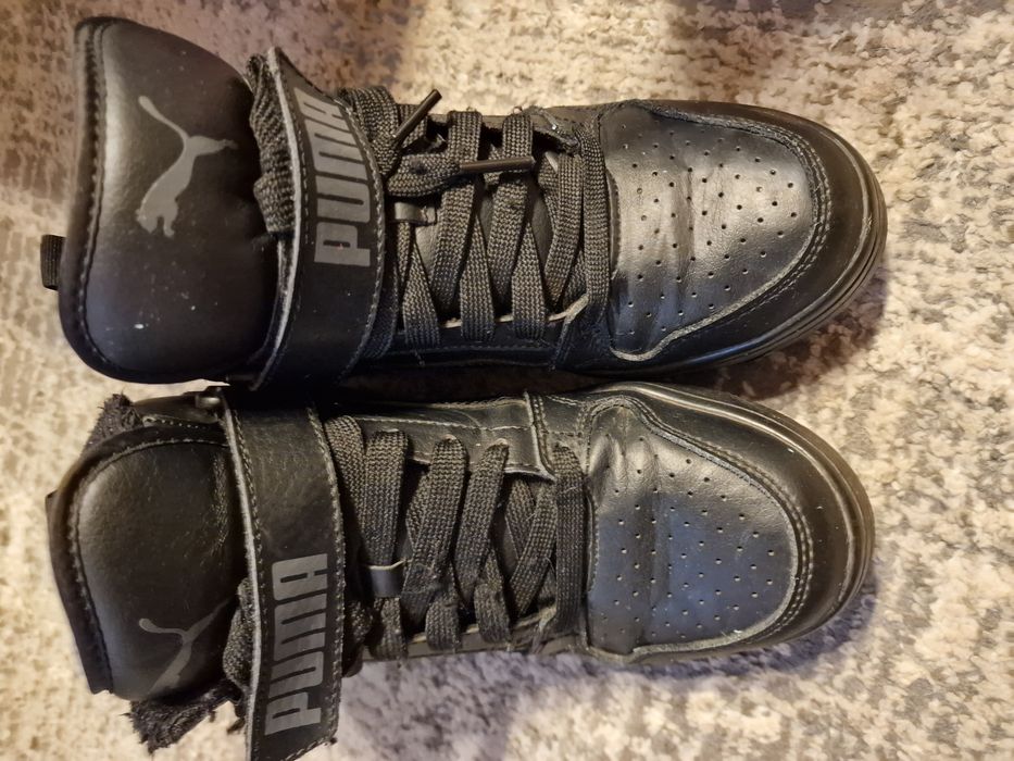 Wysokie buty puma czarne na rzep 38
