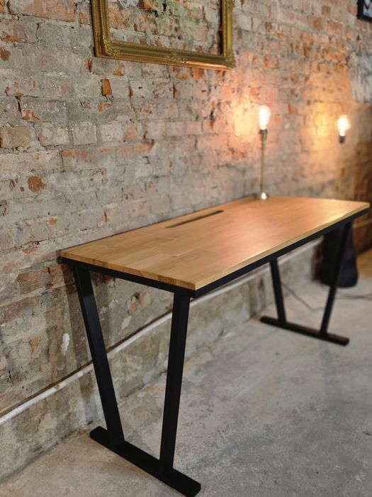 Biurko loftowe dębowe do nauki i komputera | Transport GRATIS | Wysyłka