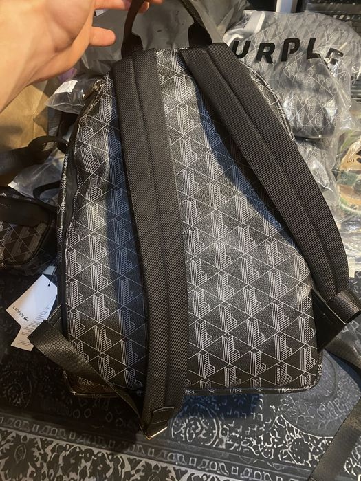 Plecak Lacoste monogram czarny oryginalny