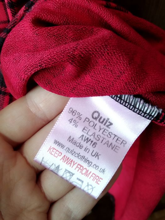 Tunika/ mini sukienka hiszpanka w kratę Quiz L