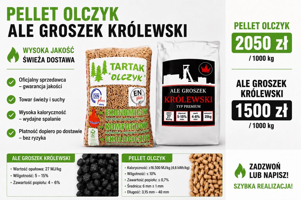 Pellet Olczyk i Alegroszek Królewski/ Dostawa/Oficjalny sprzedawca