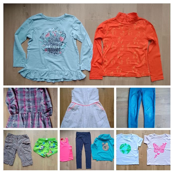 Zestaw ubrań dla dziewczynki, rozmiar 128