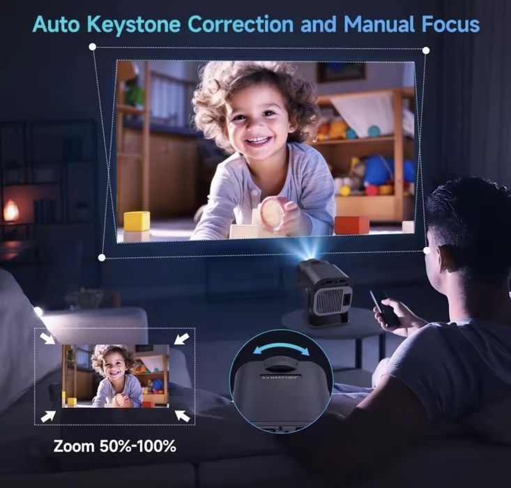 Проектор HY320Pro mini, 300ANSI,  4K Android 11, Домашній кінотеатр