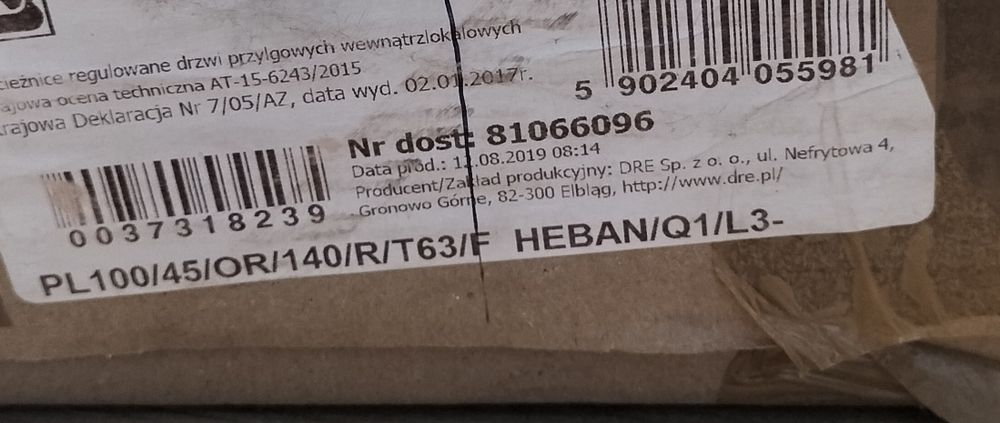 Ościeżnica regulowana DRE-Heban.