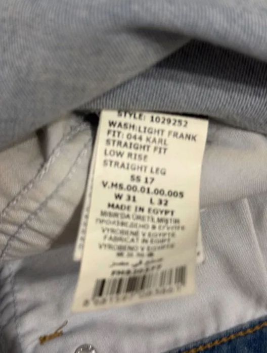 Męskie dżinsy Colins o prostym kroju w niebieskim kolorze