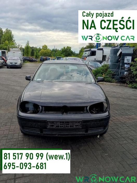 Volkswagen Golf IV (97-06r.) 1.9 TDI 89KM. Silnik ALH Skrzynia DQY lakier LC9Z / Z4.Cały na części. GWARANCJA !!! Przód Tył Zestaw Komplet Drzwi Klapa Zderzak Błotnik Maska Grill Atrapa Szyba Pas Lampa Lusterko Boczki Fotel Kanapa Kokpit Deska Rozdzielcza