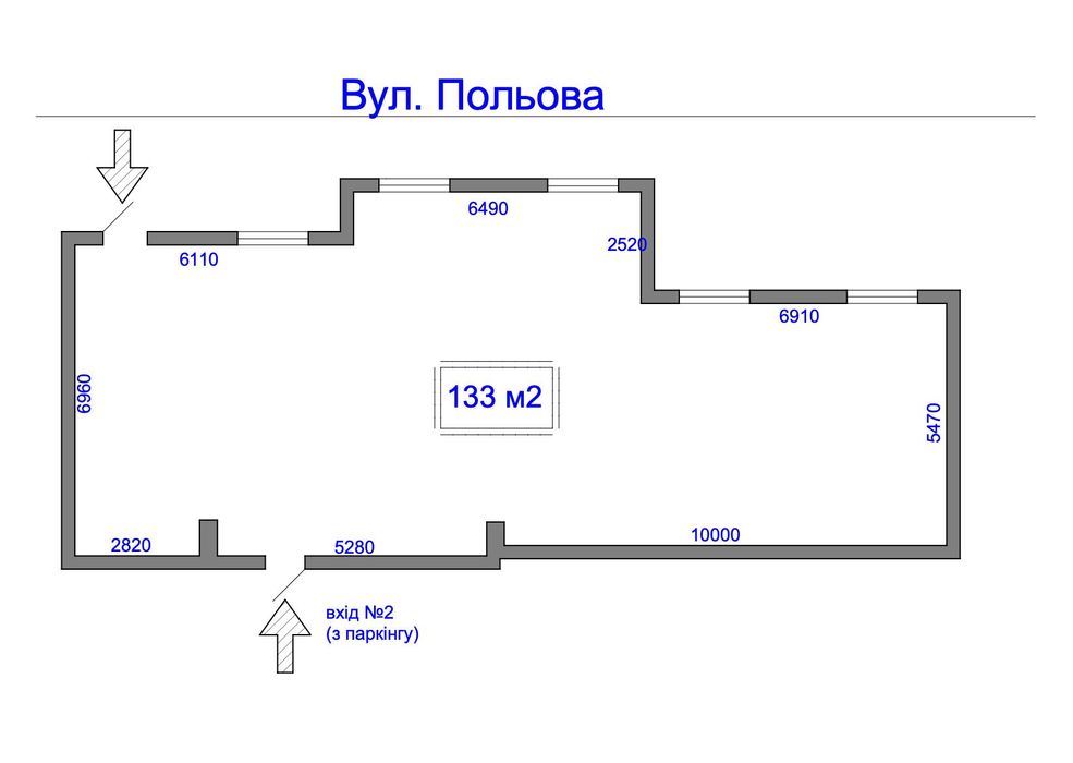Продаж фасадного приміщення вул. Польова 73