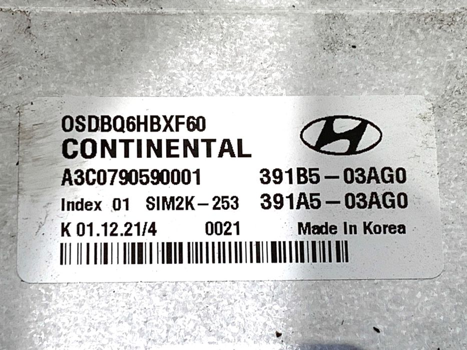 KOMPUTER SILNIKA HYUNDAI KONA 391B5-03AG0 1.6 105KM STEROWNIK