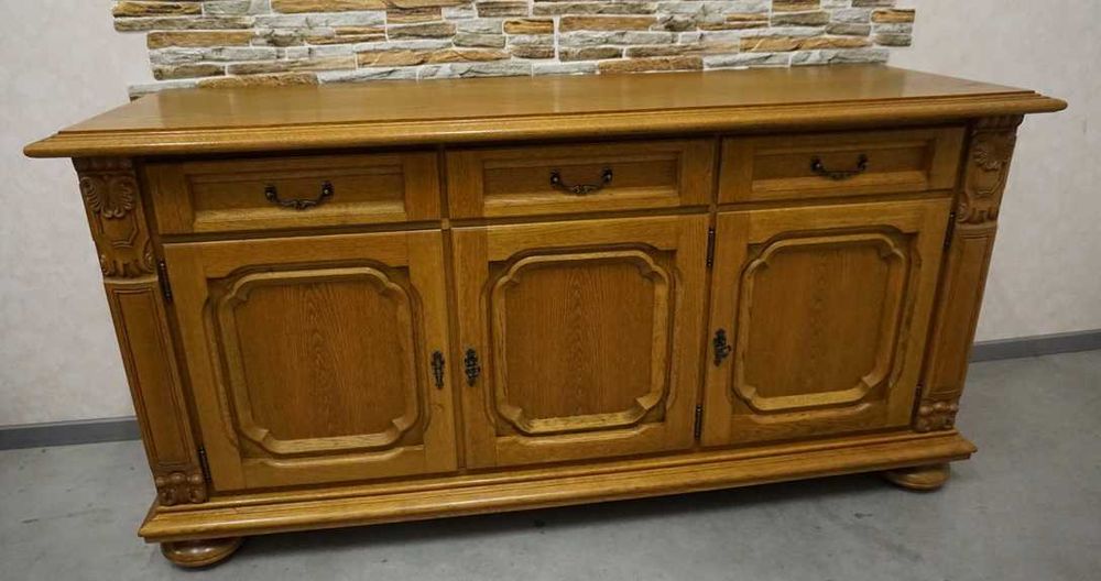 Komoda Dębowa Super pod TV Masywna i Pojemna szer. 178 cm (p-1305)