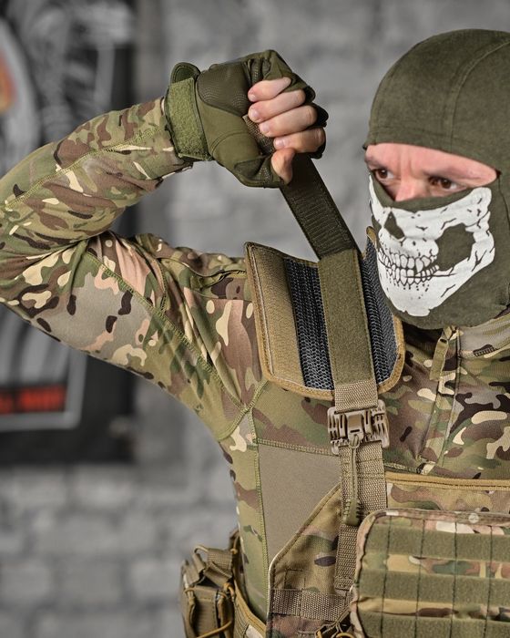 Плитоноска мультикам в соборі з підсумками та напашником швидкий скид 4 точки скиду  для плит 25/30  кордура 900d