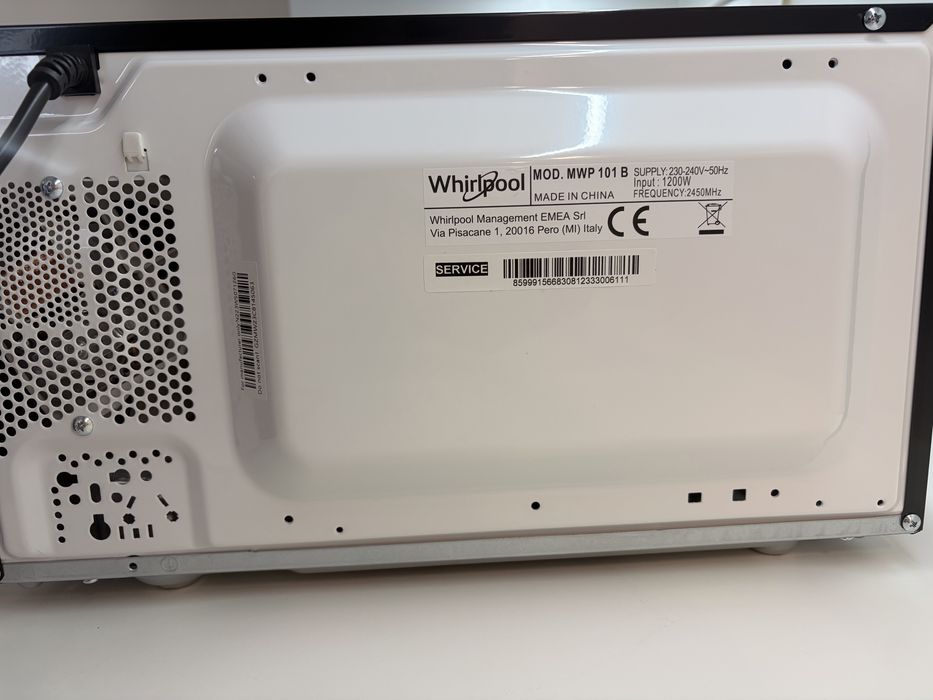 Мікрохвильова піч Whirlpool MWP 101 B (Як нова, соло)