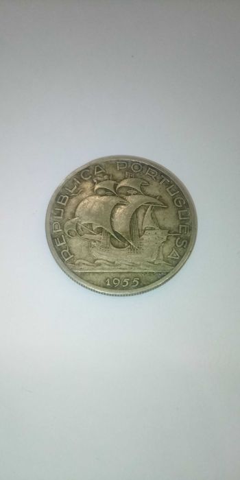 Moeda de 10 escudos de 1955 em prata