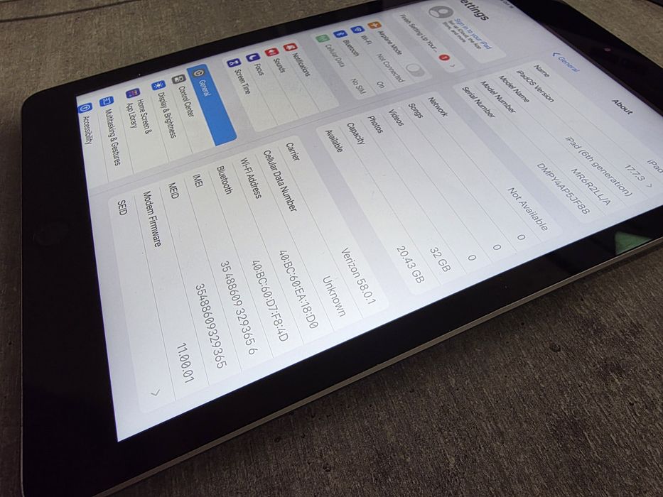 iPad 6 покоління. 32GB. Space Grey. LTE. Сімкарта. Гарантія