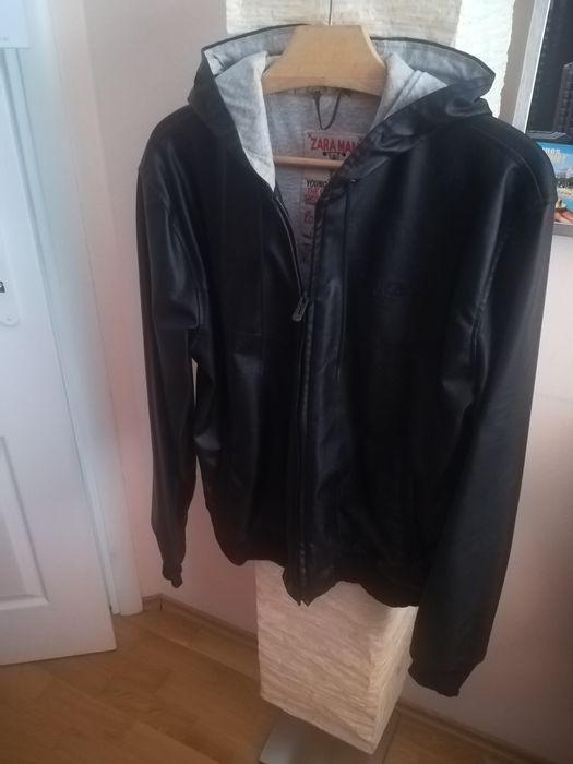B.ciepła bluza/kurtka ZARA MAN a la skóra,z metki XL/42 wymiary ->opis