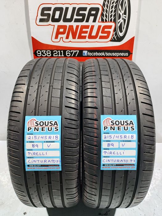 2 pneus semi novos 215-45R18 Pirelli - Oferta dos Portes - 130 Euros