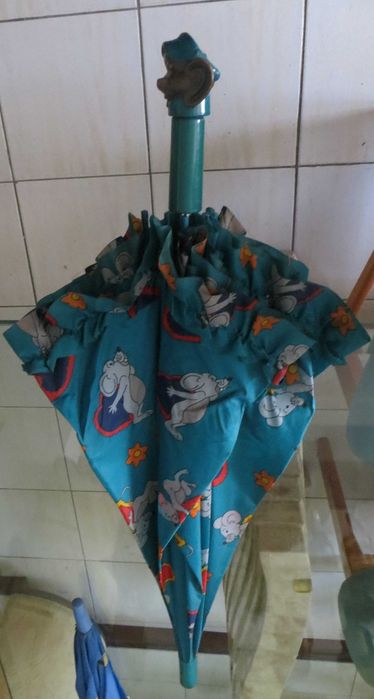 Segurança Criança - Chapéu chuva, Criança, abertura mola, verde